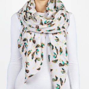 Colorful Rooster Print Scarf
